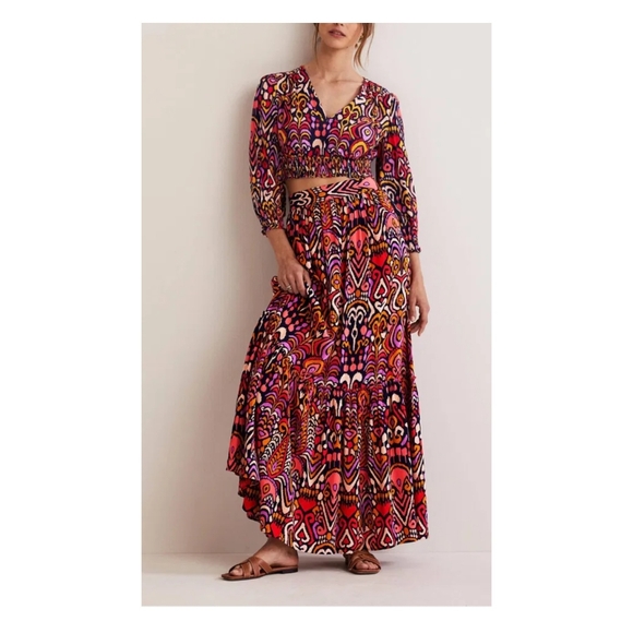 Boden Dresses & Skirts - Boden Printed Smocked Top and Maxi Skirt Set